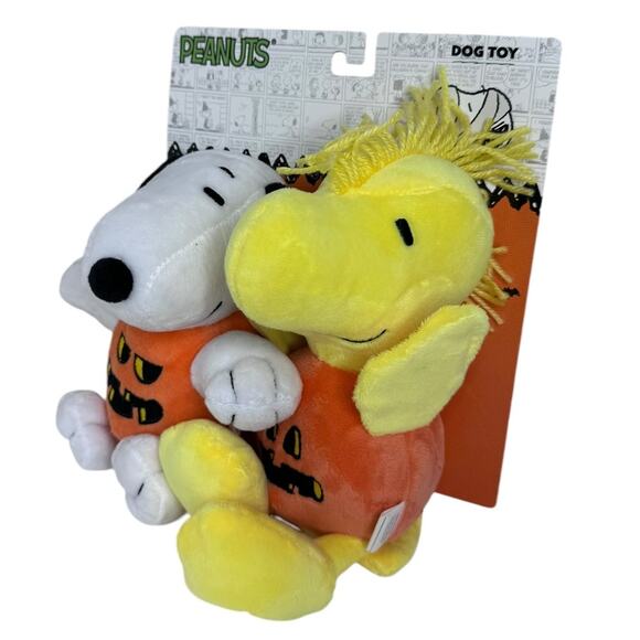 Peanuts Snoopy and Woodstock Halloween Dog Toys Pack of 2 10" Plush Chew Toys - Picture 5 of 6